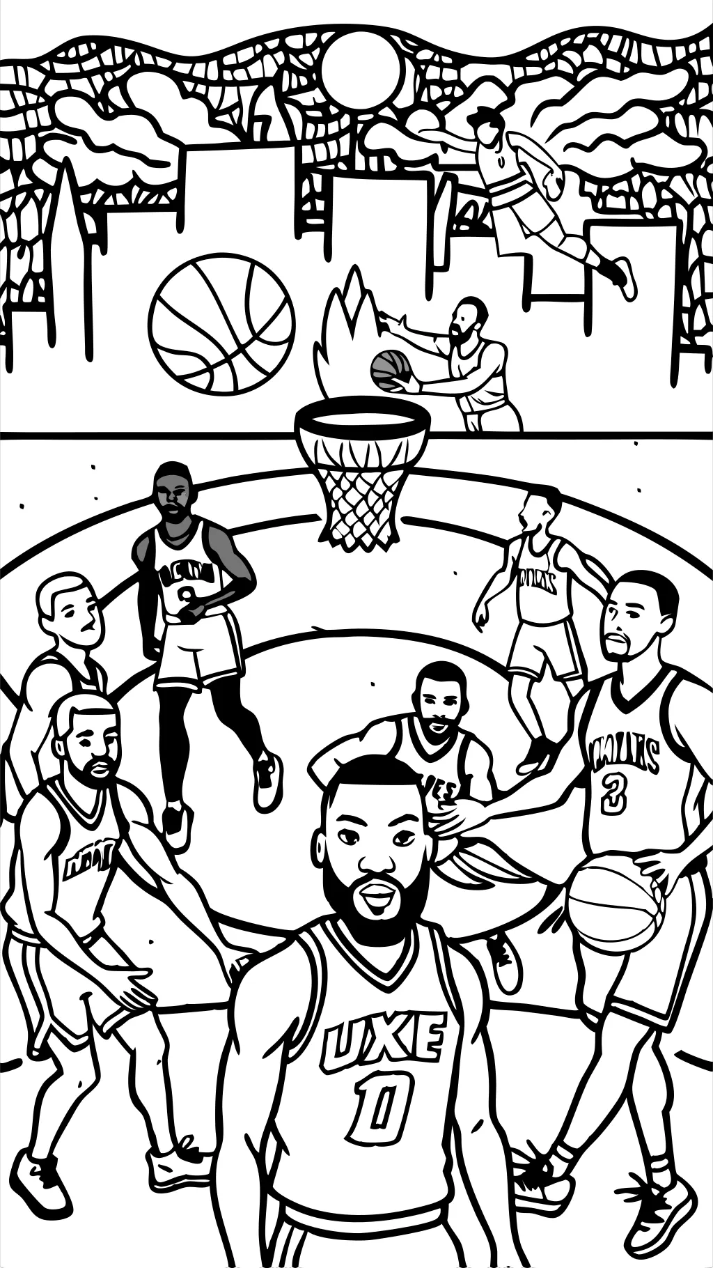 nba coloring pages nba players